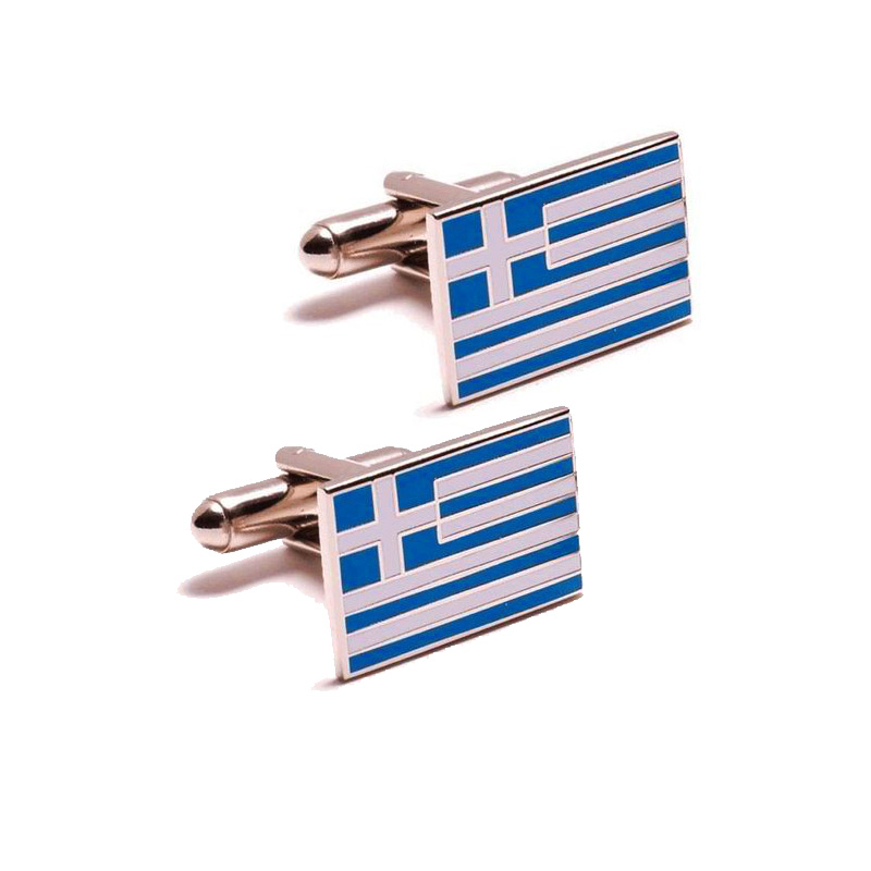 Запонки - Греческий флаг